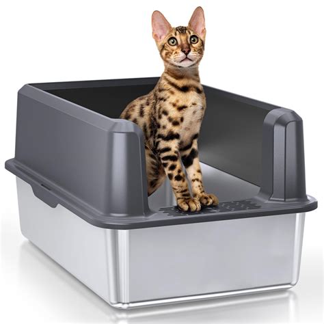 bounce stainless steel cat litter box|stainless steel cat litter box.